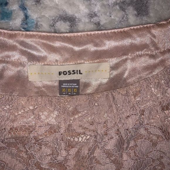 Fossil Blush 3/4 Sleeve shift lace Dress - Picture 5 of 6